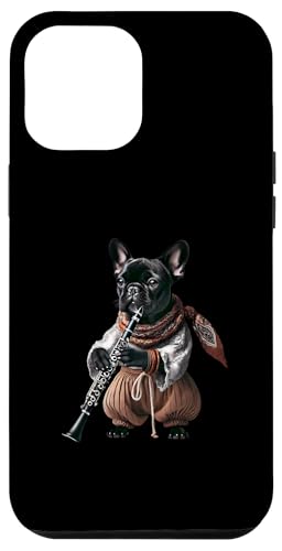 Hülle für iPhone 15 Plus Französische Bulldogge Shirt Klassische Musik Liebhaber Klarinettenspieler von French Bulldog Gifts and Doggie Shirts