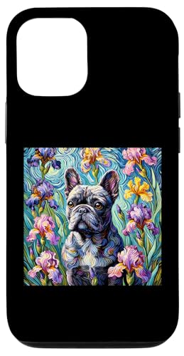 Hülle für iPhone 15 Pro Französische Bulldogge Sternennachthemd Vincent Van Gogh Frenchie von French Bulldog Gifts and Doggie Shirts