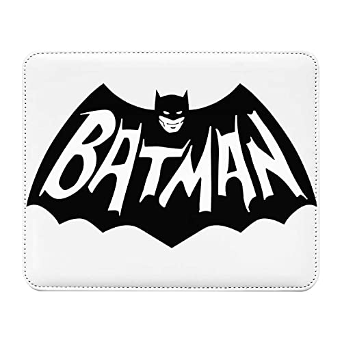 Mauspad in Lederoptik Batman Logo Vintage Comics Anime Fledermaus Super Hero 22 x 18 cm von French Unicorn