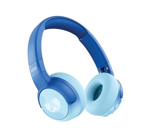 Fresh 'n Rebel Code Junior, kabellose Bluetooth-Kopfhörer für Kinder, sicherer Klang (<85dB), inklusive Audiokabel und Aufkleber, Buddy Beats, LED-Lichteffekte. 48 Std. Spielzeit (Wavy Water) von Fresh 'n Rebel