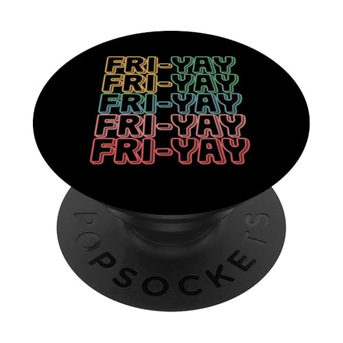 Happy Friyay Teacher School Friday Happy Friyay PopSockets Klebender PopGrip von Friyay Gifts for Women Teacher and Men