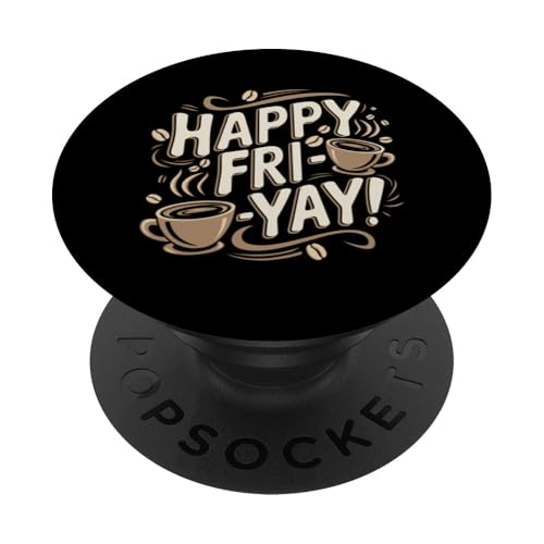 Happy Friyay Teacher School Friday Happy Friyay PopSockets Klebender PopGrip von Friyay Gifts for Women Teacher and Men