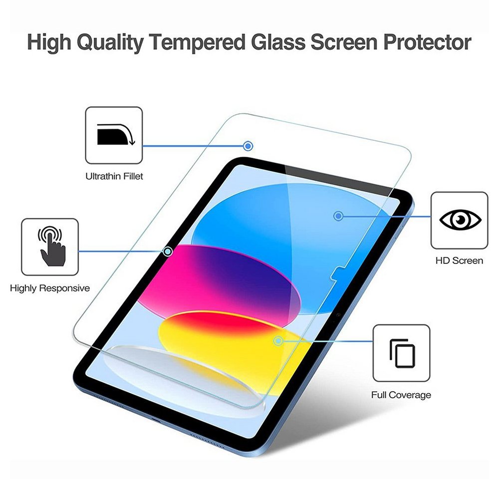 Kevin Frotscher (FroShop) Tablet-Hülle Schutzglas für iPad 10.2" 7/8/9 Generation 2020 2021 2022, 9H Glas Anti Kratz - 1x 9H SCHUTZGLAS von Kevin Frotscher (FroShop)