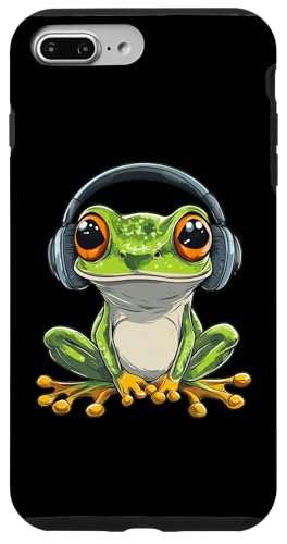 Hülle für iPhone 7 Plus/8 Plus Cute Frog Wearing Headphones von Frog Wearing Headphones Frog Lover Apparel