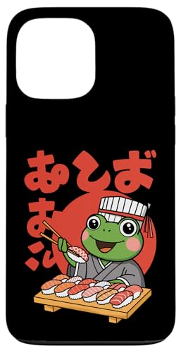 Hülle für iPhone 13 Pro Max Japanischer Frosch isst Sushi Chef Kawaii Ramen Anime von FrogAxis1