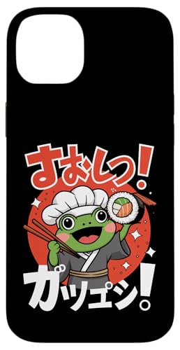 Hülle für iPhone 14 Plus Japanischer Frosch isst Sushi Chef Kawaii Ramen Anime von FrogAxis1