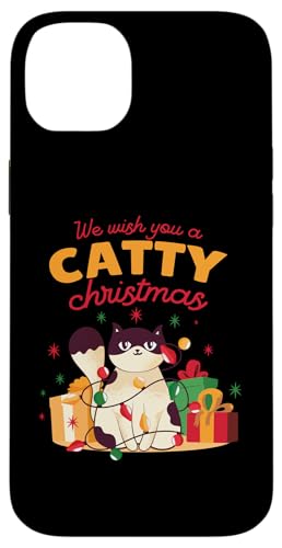 Hülle für iPhone 14 Plus Freche Weihnachtskatze wünscht frohe Weihnachten von Frohe Catmas! Meow Weihnachtsshirts & Geschenkidee