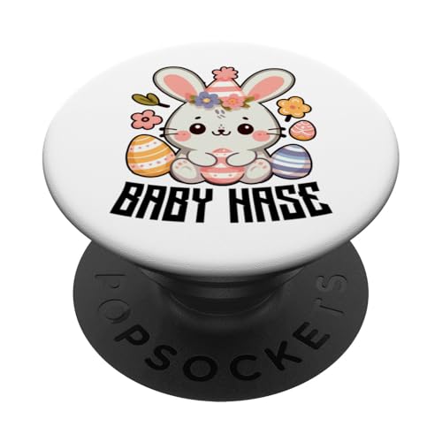 Baby Hase Niedlicher Osterhase wünscht Frohe Ostern PopSockets Klebender PopGrip von Frohe Ostern mit Osterhase