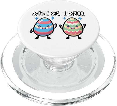 Easter Team Niedliche Ostereier wünschen Frohe Ostern PopSockets PopGrip für MagSafe von Frohe Ostern mit Osterhase