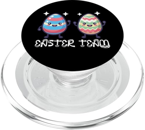 Easter Team Niedliche Ostereier wünschen Frohe Ostern PopSockets PopGrip für MagSafe von Frohe Ostern mit Osterhase