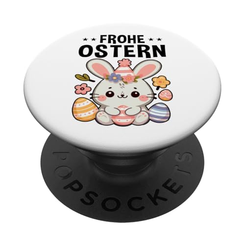 Frohe Ostern Niedlicher Osterhase wünscht Frohe Ostern PopSockets Klebender PopGrip von Frohe Ostern mit Osterhase