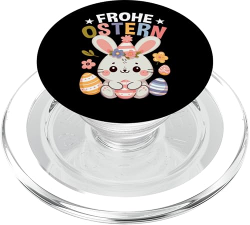 Frohe Ostern Niedlicher Osterhase wünscht Frohe Ostern PopSockets PopGrip für MagSafe von Frohe Ostern mit Osterhase