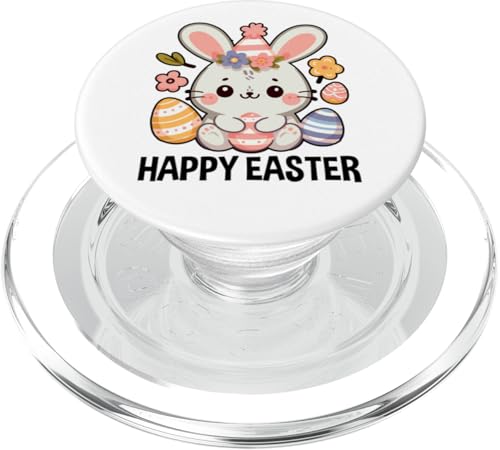 Happy Easter Niedlicher Osterhase wünscht Frohe Ostern PopSockets PopGrip für MagSafe von Frohe Ostern mit Osterhase