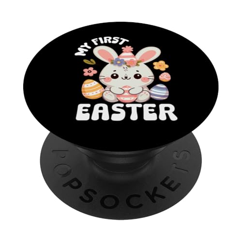 My First Easter Niedlicher Osterhase wünscht Frohe Ostern PopSockets Klebender PopGrip von Frohe Ostern mit Osterhase