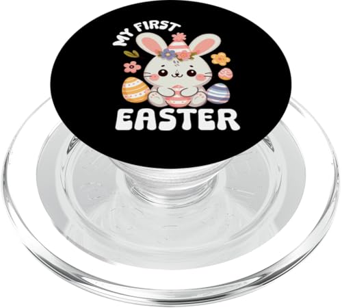 My First Easter Niedlicher Osterhase wünscht Frohe Ostern PopSockets PopGrip für MagSafe von Frohe Ostern mit Osterhase