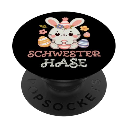 Schwester Hase Niedlicher Osterhase wünscht Frohe Ostern PopSockets Klebender PopGrip von Frohe Ostern mit Osterhase