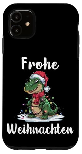 Hülle für iPhone 11 Frohe Weihnachten Dinosaurier Weihnachtszeit T-Rex von Frohe Weihnachten Schöne Bescherung Heilig Abend