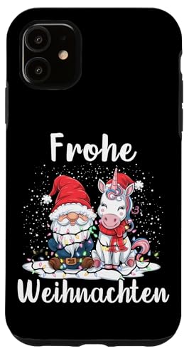 Hülle für iPhone 11 Frohe Weihnachten Zwerg Heilig Abend Einhorn Lichterketten von Frohe Weihnachten Schöne Bescherung Heilig Abend