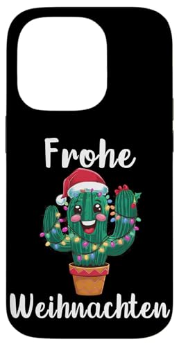 Hülle für iPhone 14 Pro Frohe Weihnachten Kaktus Heilig Abend Weihnachtsmütze von Frohe Weihnachten Schöne Bescherung Heilig Abend