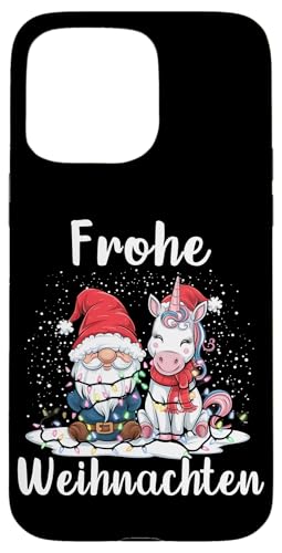 Hülle für iPhone 15 Pro Max Frohe Weihnachten Zwerg Heilig Abend Einhorn Lichterketten von Frohe Weihnachten Schöne Bescherung Heilig Abend