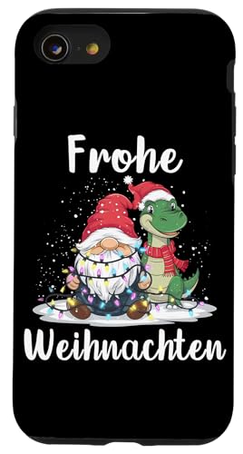 Hülle für iPhone SE (2020) / 7 / 8 Frohe Weihnachten Zwerg Heilig Abend Dino T-Rex von Frohe Weihnachten Schöne Bescherung Heilig Abend