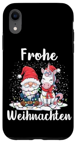 Hülle für iPhone XR Frohe Weihnachten Zwerg Heilig Abend Einhorn Lichterketten von Frohe Weihnachten Schöne Bescherung Heilig Abend