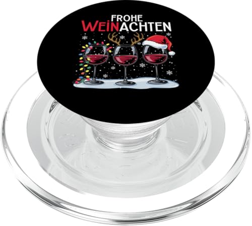 Frohe Weihnachten Rentier Lichterkette Santa Claus Lustig PopSockets PopGrip für MagSafe von Frohe Weihnachten Shirt Männer Herren Fun Spruch