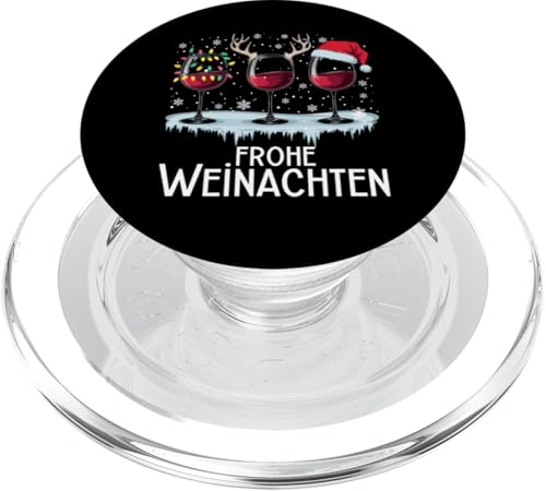 Frohe Weihnachten Rentier Lichterkette Santa Claus Lustig PopSockets PopGrip für MagSafe von Frohe Weihnachten Shirt Männer Herren Fun Spruch