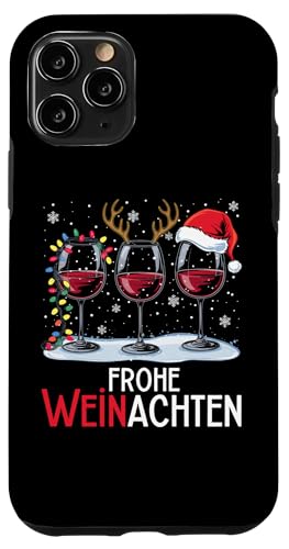 Hülle für iPhone 11 Pro Frohe Weihnachten Rentier Lichterkette Santa Claus Lustig von Frohe Weihnachten Shirt Männer Herren Fun Spruch