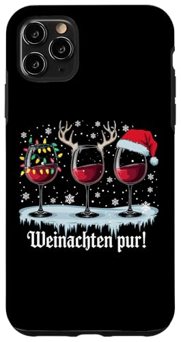 Hülle für iPhone 11 Pro Max Frohe Weihnachten Rentier Lichterkette Santa Claus Lustig von Frohe Weihnachten Shirt Männer Herren Fun Spruch