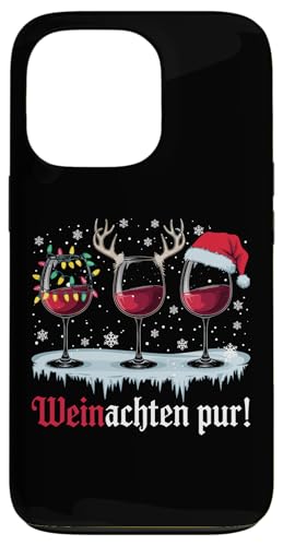 Hülle für iPhone 13 Pro Frohe Weihnachten Rentier Lichterkette Santa Claus Lustig von Frohe Weihnachten Shirt Männer Herren Fun Spruch