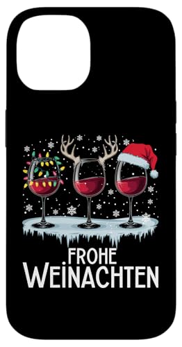 Hülle für iPhone 14 Frohe Weihnachten Rentier Lichterkette Santa Claus Lustig von Frohe Weihnachten Shirt Männer Herren Fun Spruch