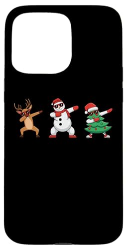 Hülle für iPhone 15 Pro Max Frohe Weihnachten Rentier Lichterkette Santa Claus Lustig von Frohe Weihnachten Shirt Männer Herren Fun Spruch