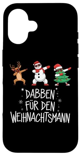 Hülle für iPhone 16 Frohe Weihnachten Rentier Lichterkette Santa Claus Lustig von Frohe Weihnachten Shirt Männer Herren Fun Spruch