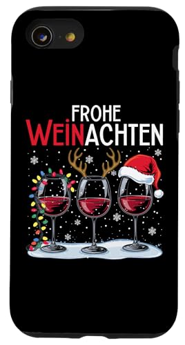 Hülle für iPhone SE (2020) / 7 / 8 Frohe Weihnachten Rentier Lichterkette Santa Claus Lustig von Frohe Weihnachten Shirt Männer Herren Fun Spruch