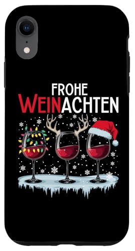 Hülle für iPhone XR Frohe Weihnachten Rentier Lichterkette Santa Claus Lustig von Frohe Weihnachten Shirt Männer Herren Fun Spruch