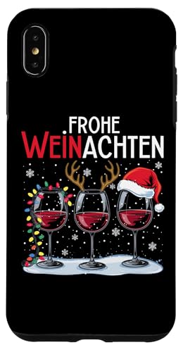 Hülle für iPhone XS Max Frohe Weihnachten Rentier Lichterkette Santa Claus Lustig von Frohe Weihnachten Shirt Männer Herren Fun Spruch