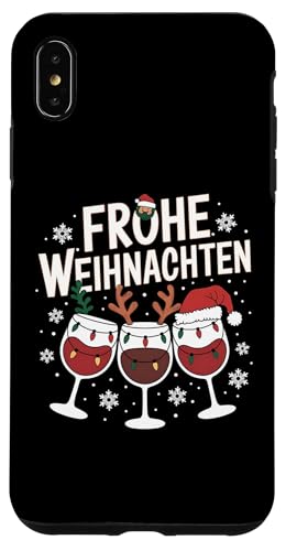 Hülle für iPhone XS Max Frohe Weihnachten Rentier Lichterkette Santa Claus Lustig von Frohe Weihnachten Tee Männer Herren Fun Spruch