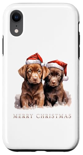 Hülle für iPhone XR Frohe Weihnachten: Niedliche Hunde mit Nikolausmützen von Frohe Woofmas – Xmas Geschenke für Hundebesitzer