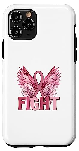 Hülle für iPhone 11 Pro Kampf – Flügel – Brustkrebs-Bewusstseins-Unterstützungsteam, Geschenk von From Dyzamora