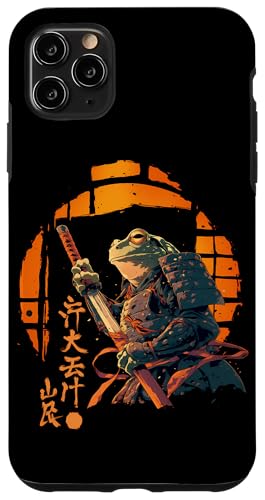 Hülle für iPhone 11 Pro Max Samurai Frosch Japanisch Kanji Samurai Frosch von Frosch Samurai Geschenke Katana Schwertkunst