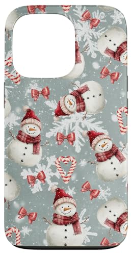 Hülle für iPhone 13 Pro Winterwunderland-Schneemänner und Zuckerstangen auf von Frostige Weihnachtsfest-Designs