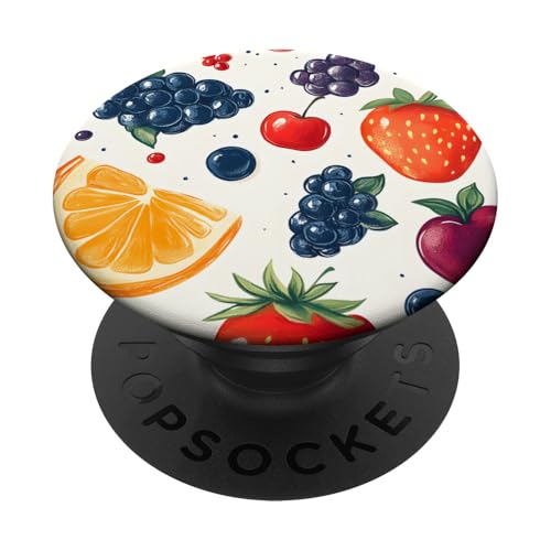 Obst- und Obstmuster | Beeren, Trauben & Sommer PopSockets Klebender PopGrip von Fruit Grahpics & Fruit Theme Gifts