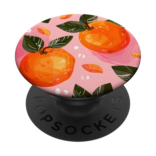 Orange, Mandarinenfrucht PopSockets Klebender PopGrip von Fruit Grahpics & Fruit Theme Gifts