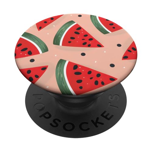 Wassermelone, Wassermelonen-Thema, Obstmuster, Mädchen PopSockets Klebender PopGrip von Fruit Grahpics & Fruit Theme Gifts