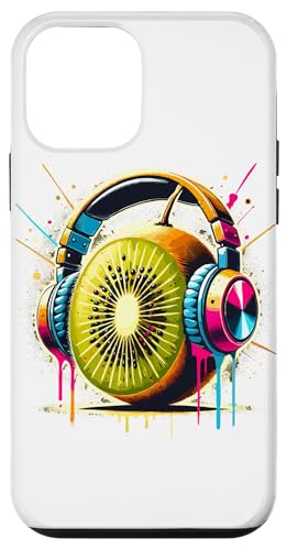 Hülle für iPhone 12 mini Farbenfrohe Splash Art Kopfhörern Kiwifrucht Kiwifrüchte von Fruits Fruit Lover Gifts