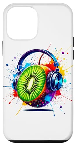 Hülle für iPhone 12 mini Farbenfrohe Splash Art Kopfhörern Kiwifrucht Kiwifrüchte von Fruits Fruit Lover Gifts