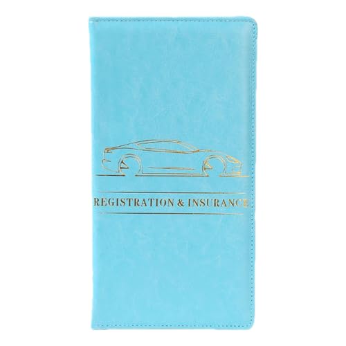 Car Registration And Insurance Holder, Driver Document Pouch, Car Interior Accessories Document Wallet, License and Insurance Card Holder Documents Organizer for Car von Fruusv