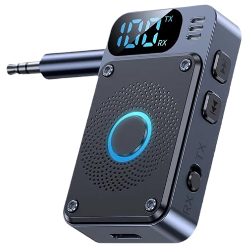 Kabelloser Sender, Auto-Transmitter, Digitalanzeige, Audio-Konverter, 3,5-mm-Empfänger, Kopfhörer, Smartphones, Tablets, Computer, ideal für Jugendliche, Reisen, 5,7 x 3,4 x 1,4 cm Kabelloser Sender, Auto-Transmitter, Digitalanzeige, Audio-Konverter, 3,5-mm-Empfänger, Kopfhörer, Smartphones, Tablets, Computer, ideal für Jugendliche, Reisen, 5,7 x 3,4 x 1,4 cm von Fruusv