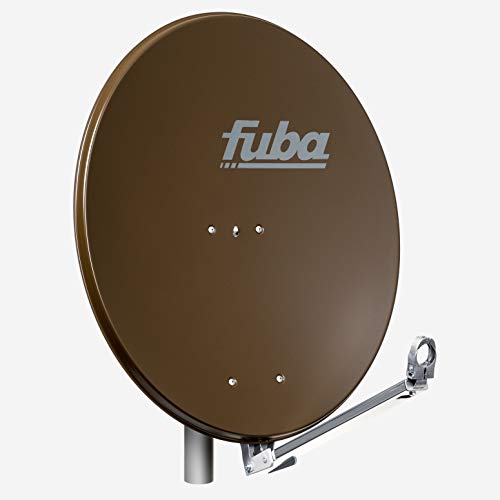Fuba DAL 800 B Aluminium Satellitenschüssel 80cm braun - Sat-Antenne/Sat-Spiegel - Klapptragarm mit Kabeldurchführung, LNB-Halterung und Rückenteil aus Aluminium-Druckguss von Fuba